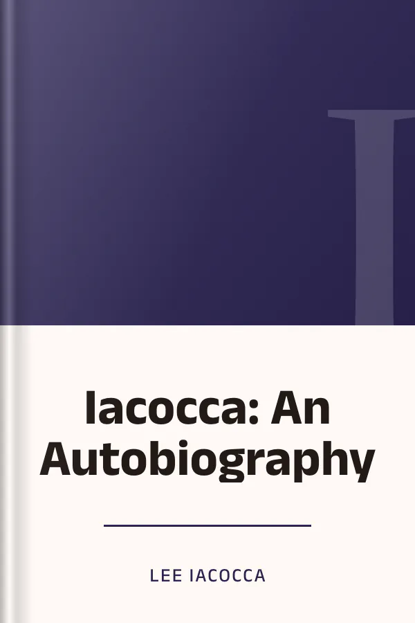 Iacocca: An Autobiography by Lee Iacocca, book cover