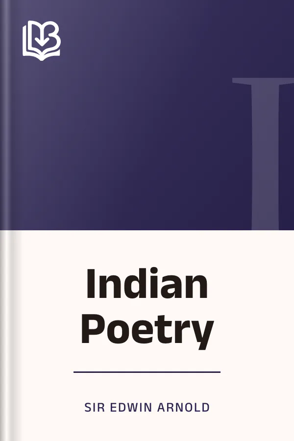 Indian Poetry by Sir Edwin Arnold, book cover