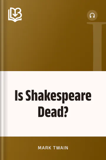Is Shakespeare Dead? by Mark Twain, book cover