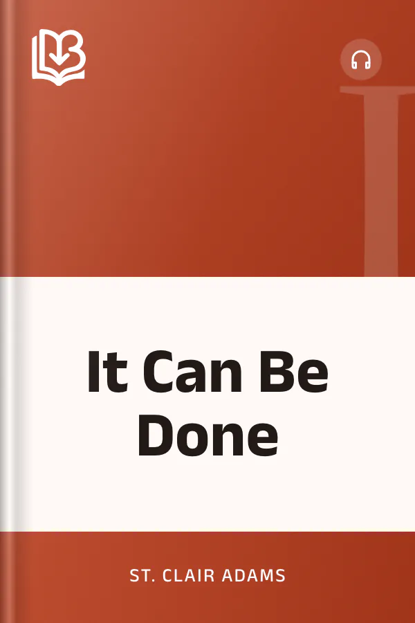 It Can Be Done by St. Clair Adams, book cover