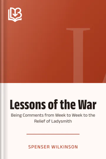 Lessons of the War by Spenser Wilkinson, book cover