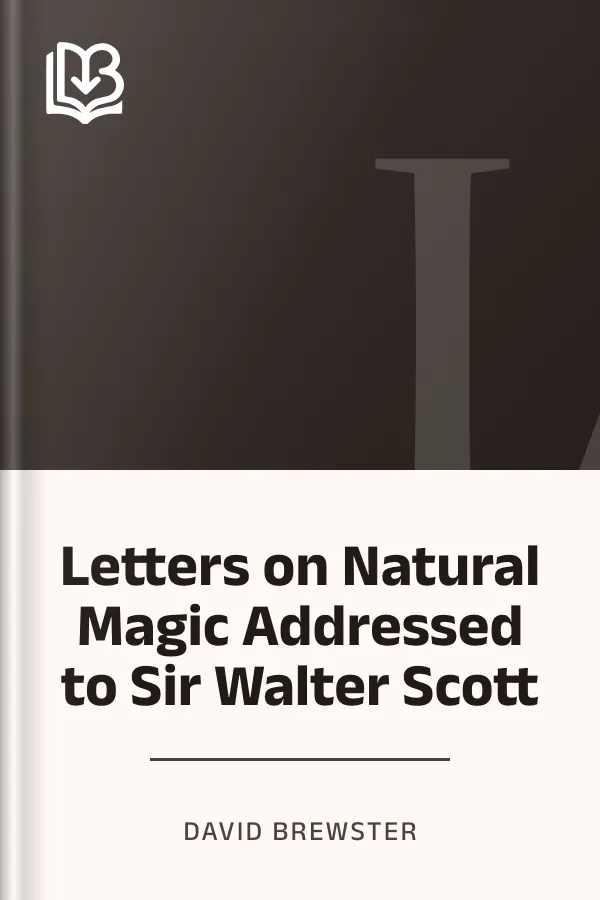 Letters on Natural Magic Addressed to Sir Walter Scott by David Brewster, book cover