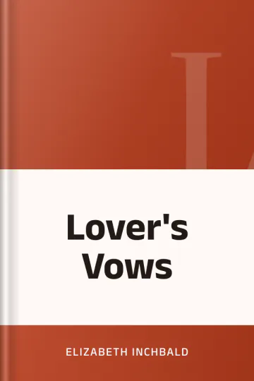 Lover's Vows by Elizabeth Inchbald, book cover