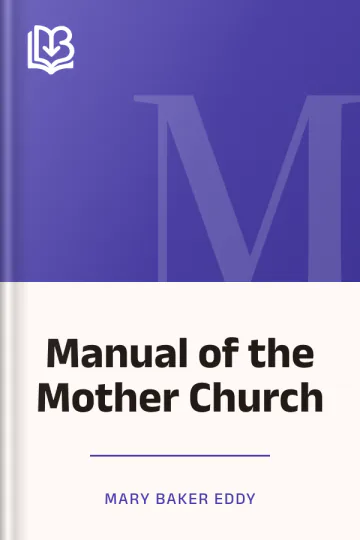 Manual of the Mother Church by Mary Baker Eddy, book cover