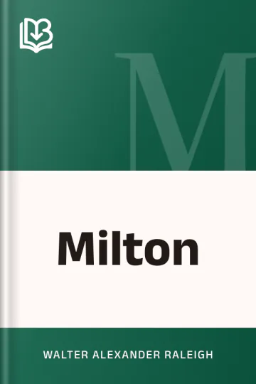 Milton by Walter Alexander Raleigh, book cover
