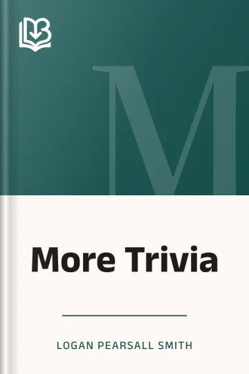 More Trivia by Logan Pearsall Smith, book cover
