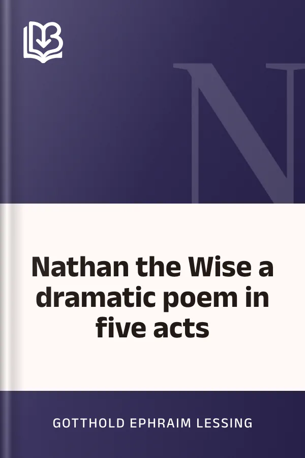 Nathan the Wise a dramatic poem in five acts by Gotthold Ephraim Lessing, book cover