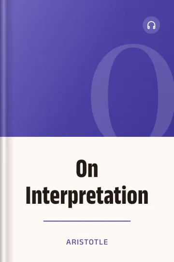 On Interpretation by Aristotle, book cover