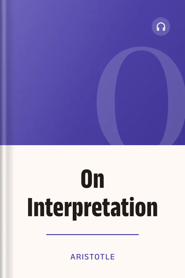 On Interpretation by Aristotle, book cover