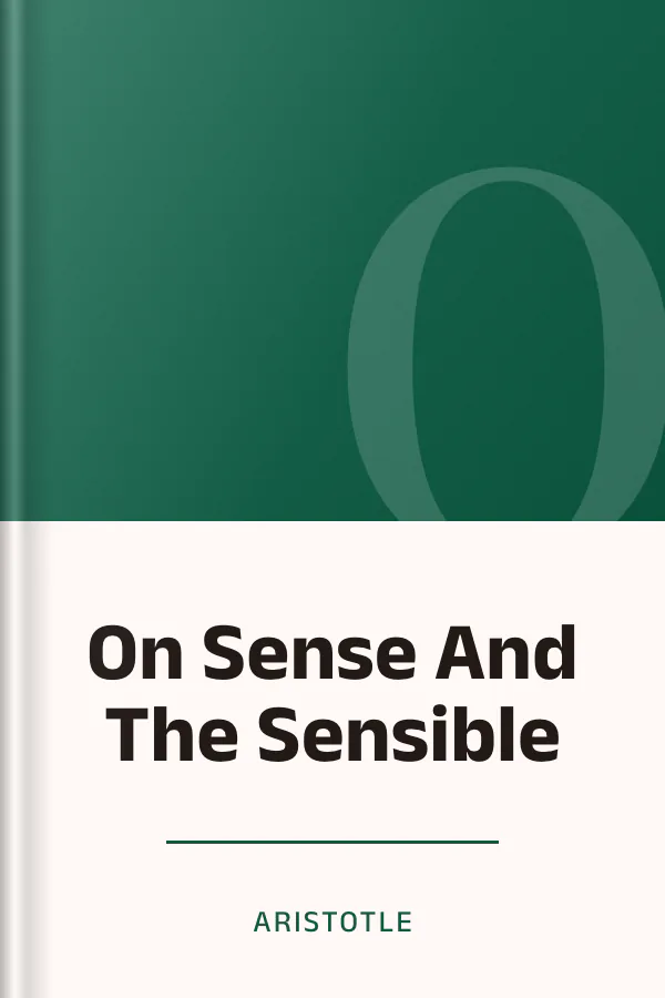 On Sense And The Sensible by Aristotle, book cover