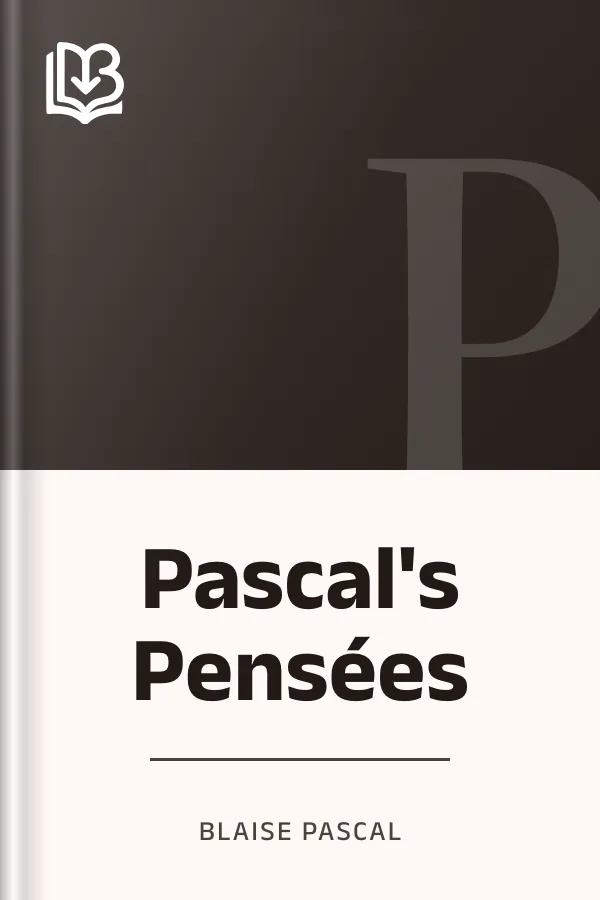Pascal's Pensées by Blaise Pascal, book cover