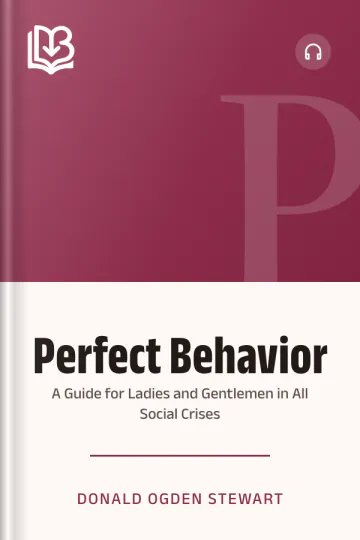 Perfect Behavior by Donald Ogden Stewart, book cover