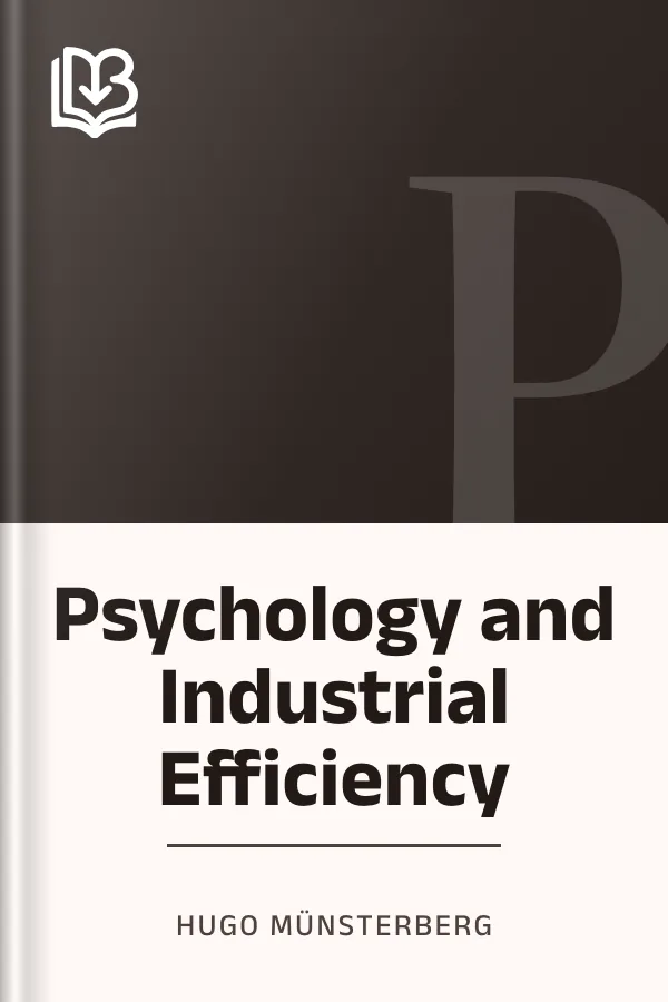 Psychology and Industrial Efficiency by Hugo Münsterberg, book cover
