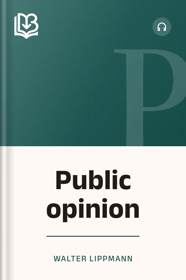 Public opinion by Walter Lippmann, book cover