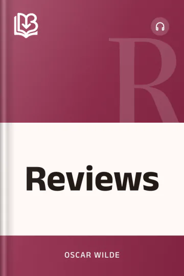 Reviews by Oscar Wilde, book cover