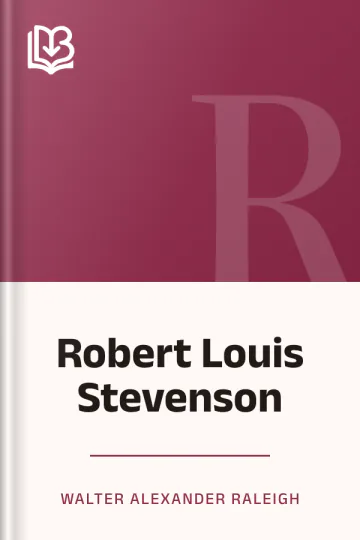 Robert Louis Stevenson by Walter Alexander Raleigh, book cover