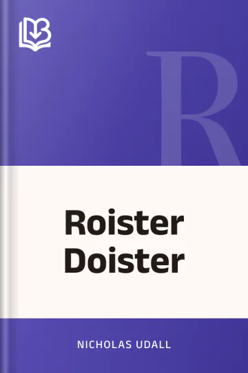 Roister Doister by Nicholas Udall, book cover