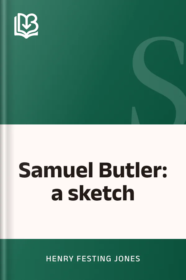 Samuel Butler: a sketch by Henry Festing Jones, book cover
