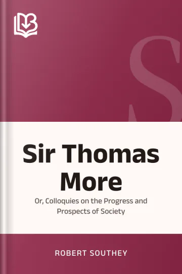 Sir Thomas More by Robert Southey, book cover
