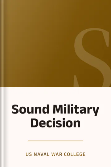 Sound Military Decision by US Naval War College, book cover