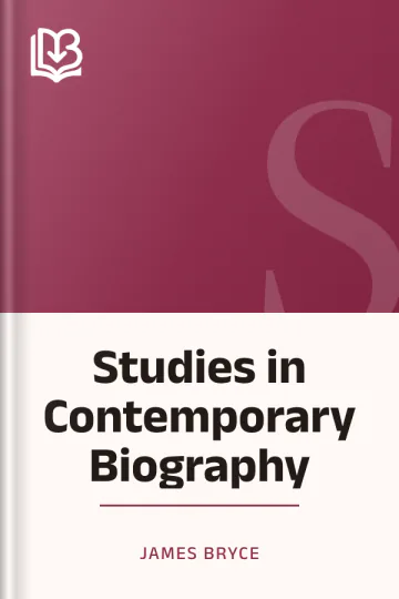 Studies in Contemporary Biography by James Bryce, book cover