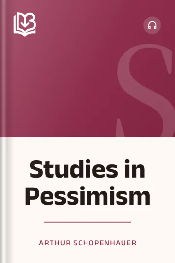 Studies in Pessimism by Arthur Schopenhauer, book cover