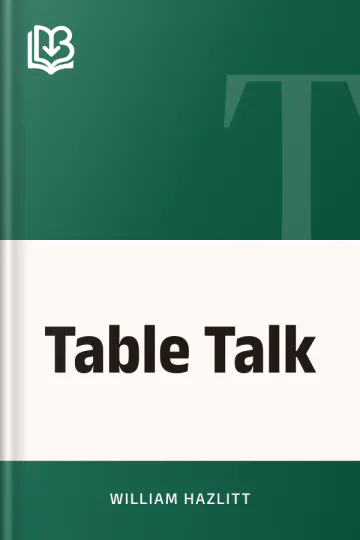 Table Talk by William Hazlitt, book cover