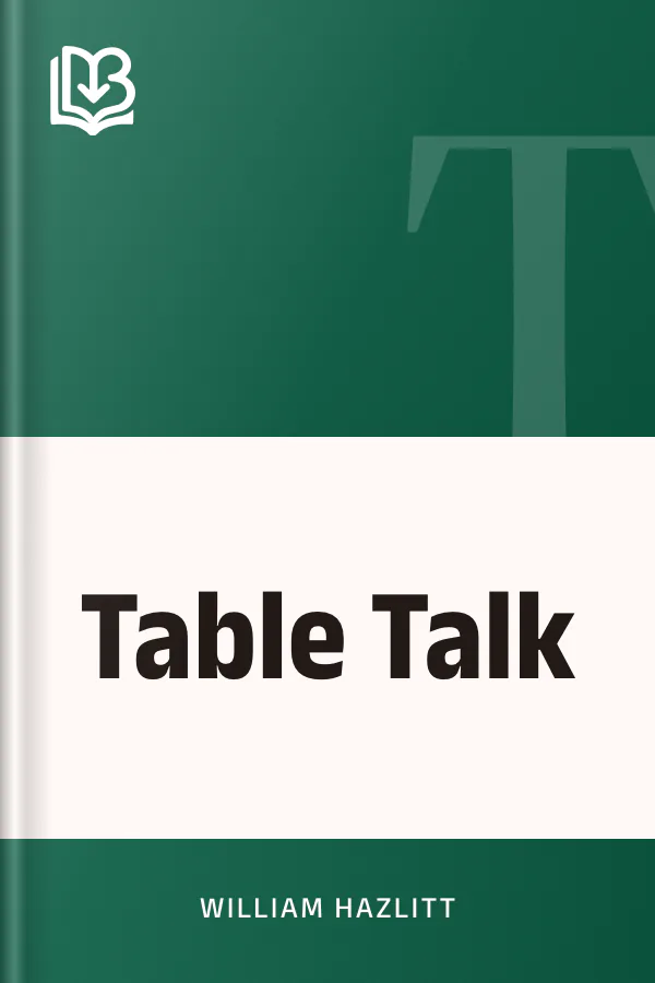 Table Talk by William Hazlitt, book cover