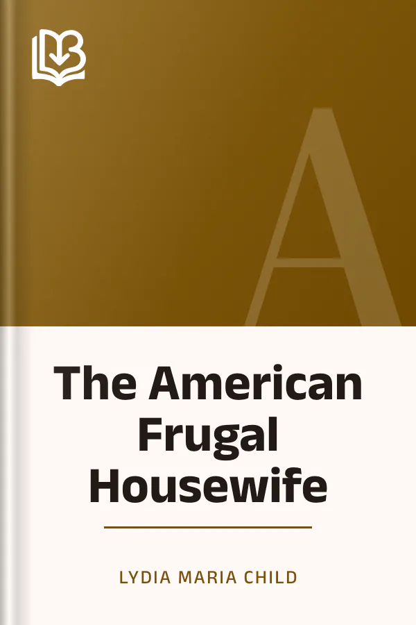 The American Frugal Housewife by Lydia Maria Child, book cover