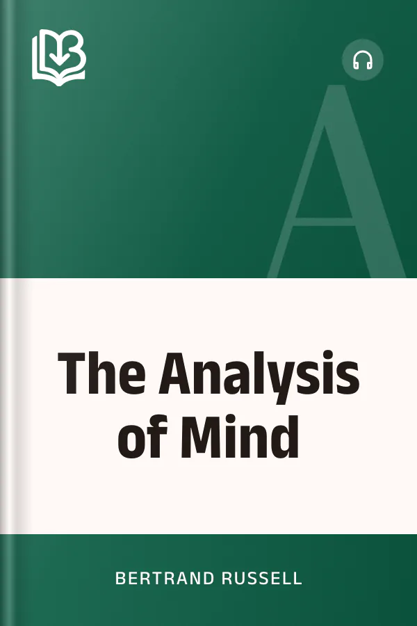 The Analysis of Mind by Bertrand Russell, book cover