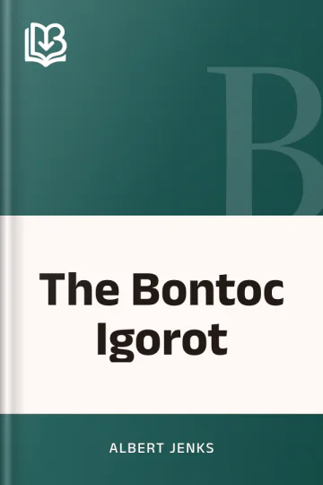The Bontoc Igorot by Albert Jenks, book cover
