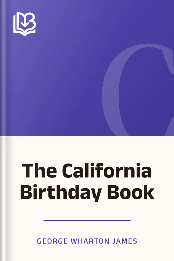 The California Birthday Book by George Wharton James, book cover