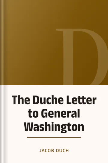 The Duche Letter to General Washington by Jacob Duch, book cover