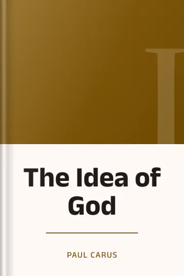 The Idea of God by Paul Carus, book cover