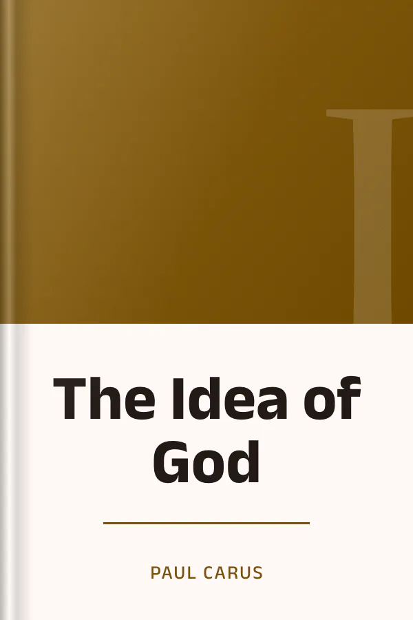 The Idea of God by Paul Carus, book cover