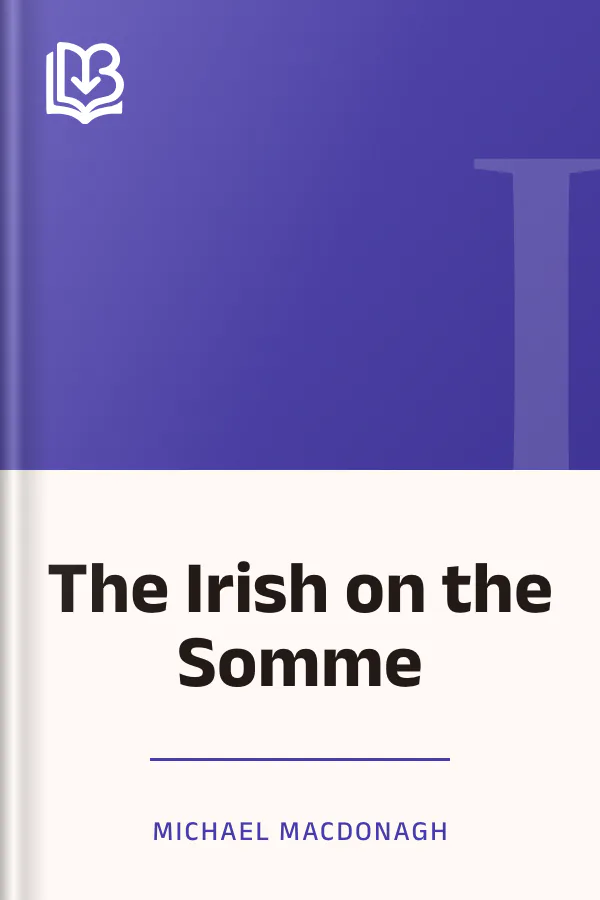 The Irish on the Somme by Michael MacDonagh, book cover