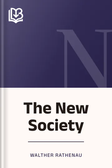The New Society by Walther Rathenau, book cover