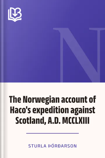 The Norwegian account of Haco's expedition against Scotland, A.D. MCCLXIII by Sturla Þórðarson, book cover