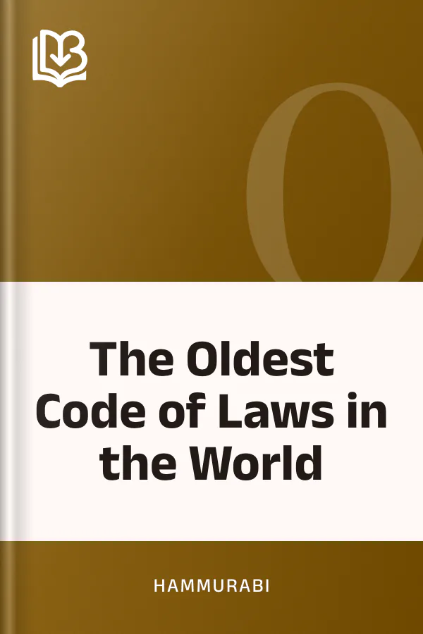 The Oldest Code of Laws in the World by Hammurabi, book cover