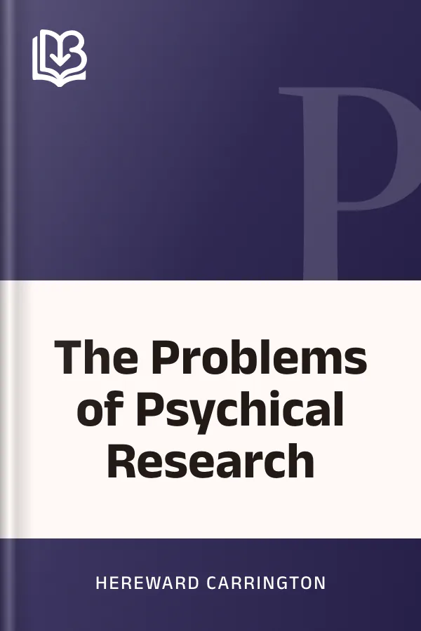 The Problems of Psychical Research by Hereward Carrington, book cover