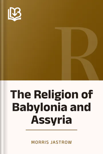 The Religion of Babylonia and Assyria by Morris Jastrow, book cover