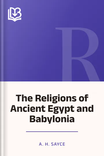 The Religions of Ancient Egypt and Babylonia by A. H. Sayce, book cover