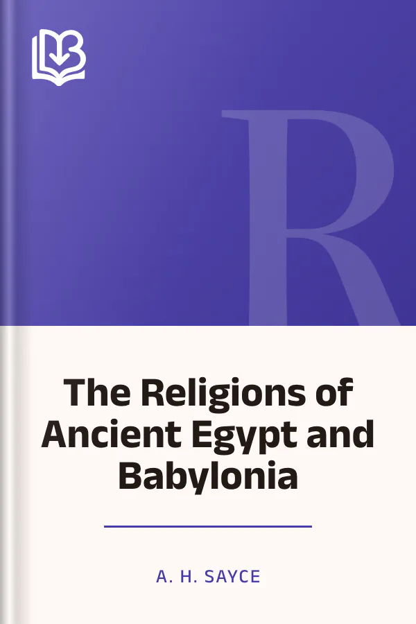 The Religions of Ancient Egypt and Babylonia by A. H. Sayce, book cover