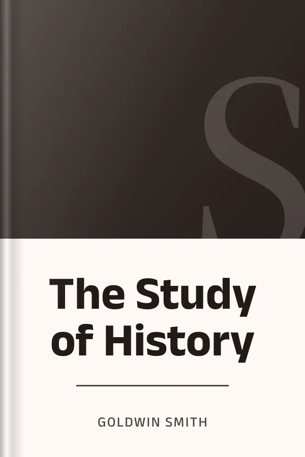 The Study of History by Goldwin Smith, book cover