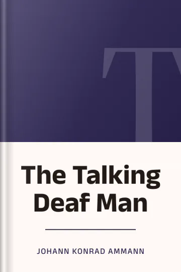 The Talking Deaf Man by Johann Konrad Ammann, book cover