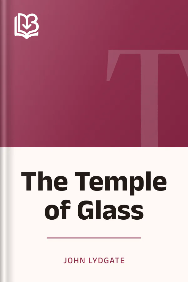 The Temple of Glass by John Lydgate, book cover