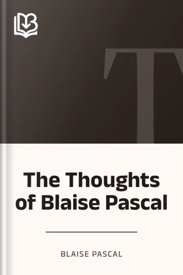 The Thoughts of Blaise Pascal by Blaise Pascal, book cover