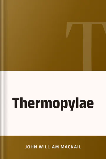 Thermopylae by John William Mackail, book cover
