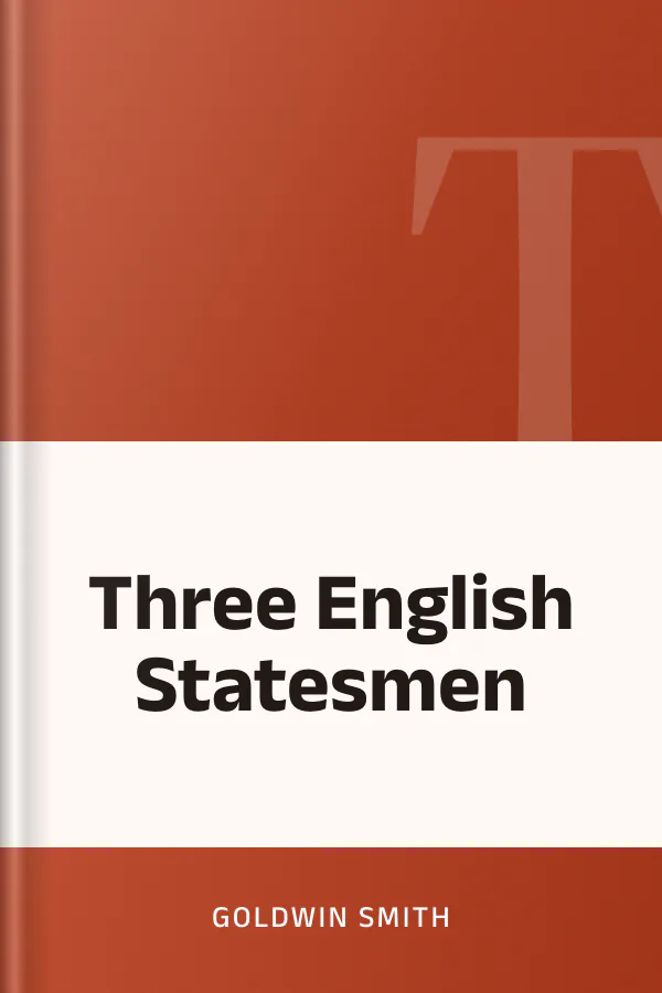 Three English Statesmen by Goldwin Smith, book cover