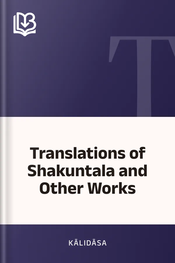 Translations of Shakuntala and Other Works by Kālidāsa, book cover
